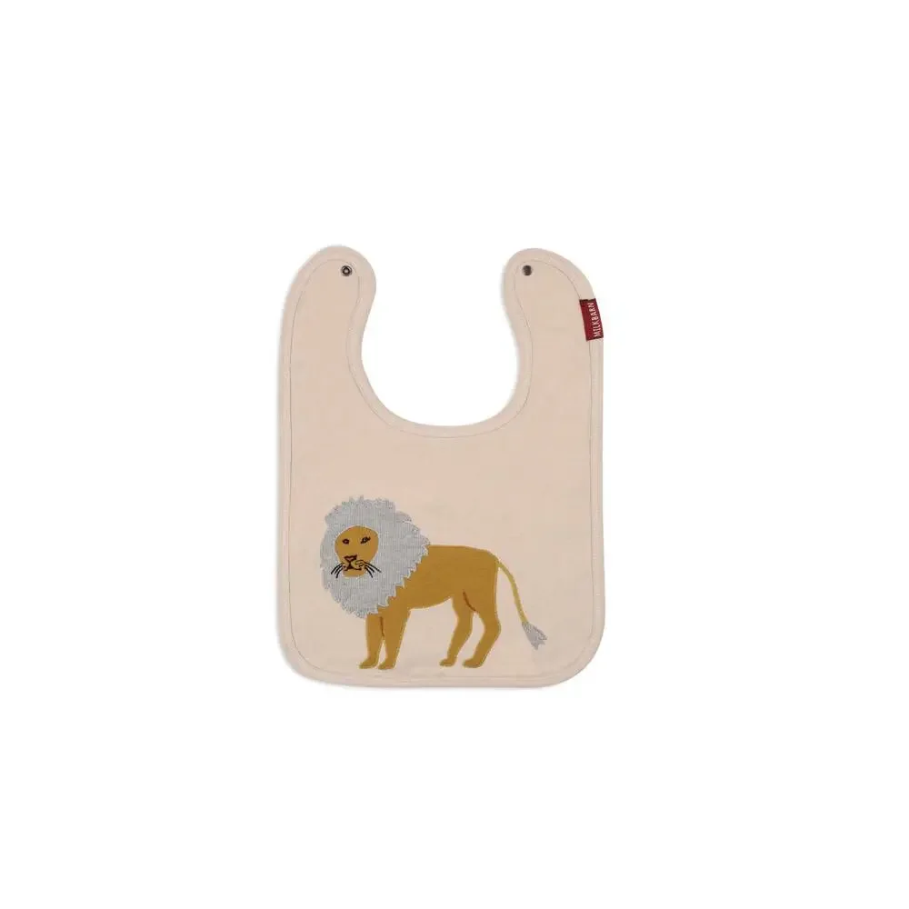 Milkbarn Applique Linen Bib - Giraffe